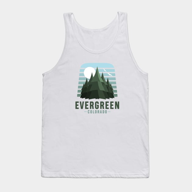 Evergreen, Colorado design Tank Top by DavidSpeedDesign